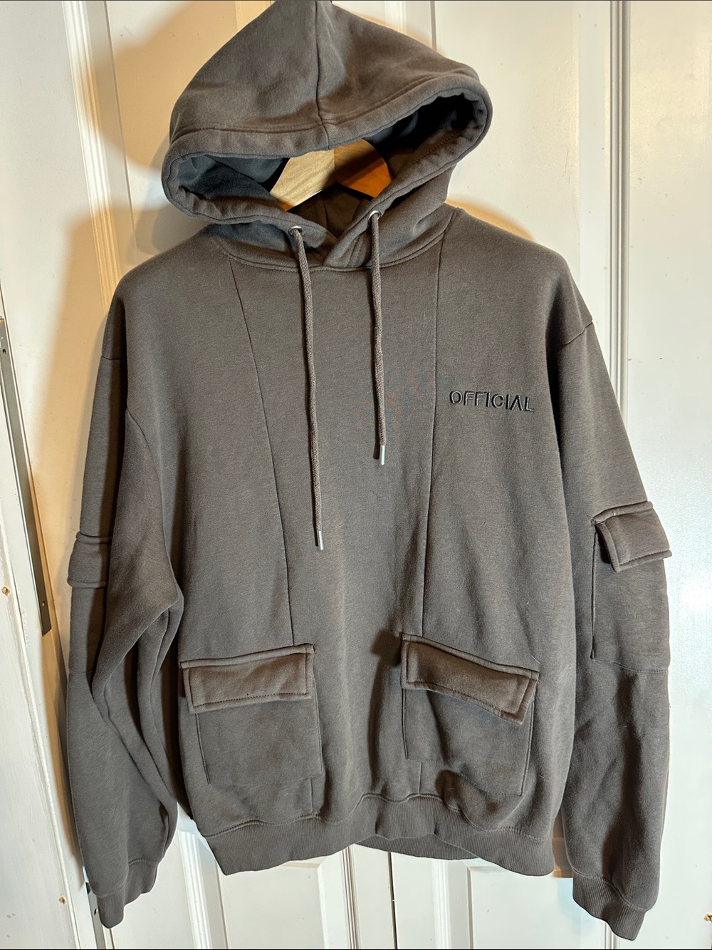 OFFICIAL Men's Relaxed Hooded Sweatshirt in Charcoal